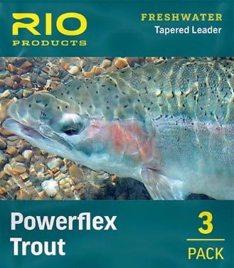 Rio Powerflex Premium Knotless Tapered  Leader- 9 Foot - 3 Pack